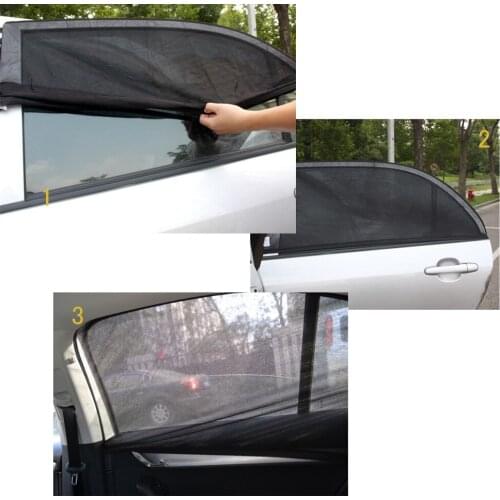 Car Sun Shade Curtain Anti-Mosquito Net UV Proof Window Sox L