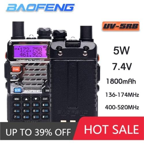 Baofeng UV-5RB For Police Walkie Talkies Scanner Radio Dual Band Cb Ham Radio Transceiver UV5RB UHF 400-520MHz & VHF 136-174MHz