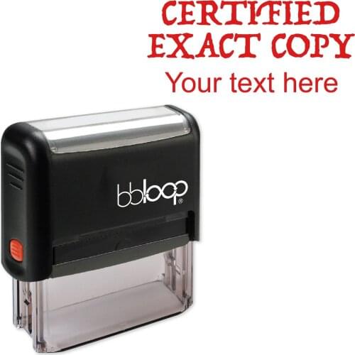 Bbloop Certified w/icon Style Font and Design Self-Ink