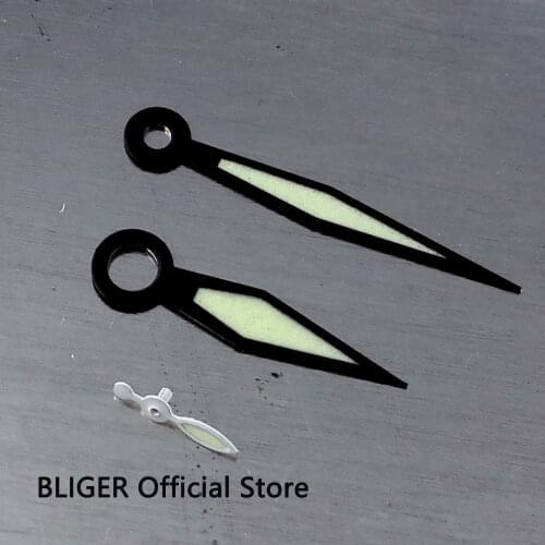 Brand New BLIGER Black Edge Luminous Watch Hands Fit for ETA 6497 6498 Hand Winding Movement H9