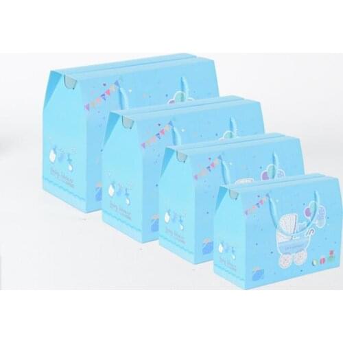 Big Size 10pc Hot Sale Cartoon Birthday party Gift Box Baby Shower Candy Treat Bag Event Party Supplies Chocolate Paper Gift Box