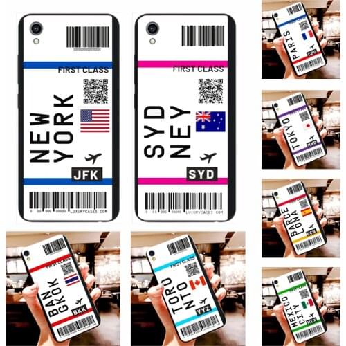 NBDRUICAI Cute FIRST CLASS PLANE TICKET DIY Printing Phone Case cover Shell For Vivo Y91c Y17 Y51 Y67 Y55 Y93 Y81S Y19 Y7S Case