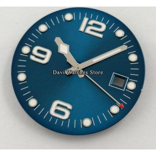 31.5mm sterile Blue watch Dial + Hands Fit Miyota 8215 821A 8205 DG2813/3804 automatic movement