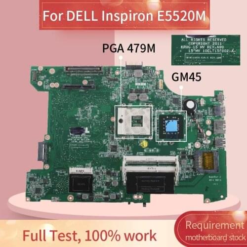 CN-0H7VP6 0H7VP6 Laptop motherboard For DELL Inspiron E5520M Notebook Mainboard 01015HN00-535-G GM45