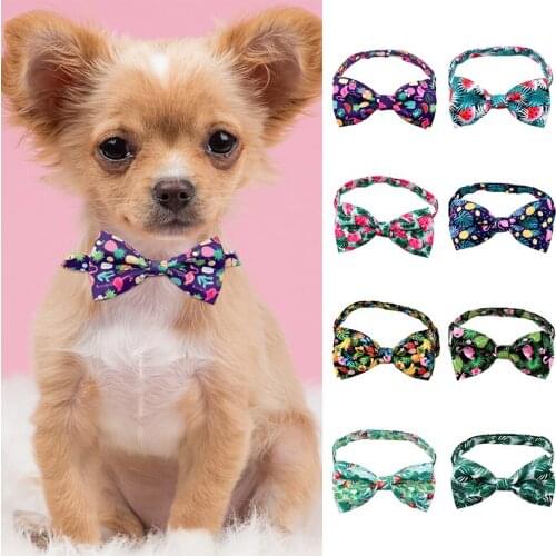 New Dog Fashion Accessories Slidable Dog Bow Tie Summer Pet Dog Cat Collar Accessories Small Dogs Cats Bowties Collar