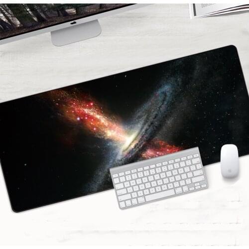 Outer Space Planet Design Gamer Play Mat Lockedge Large Mousepad Size for 400*900*2MM Waterproof Rubber Table Mouse Pad For CSGO