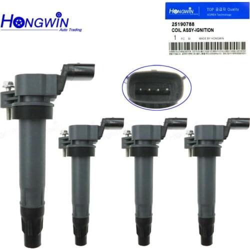 4 Pcs 25190788 Ignition Coil For Chevrolet Spark 1.2L Holden Barina Spark CD Auto MJ 1.2L 96983945 5C1903 UF725 9023781