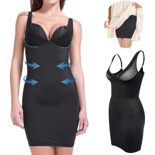 Underdress Full Slips Body Shaper Tummy Control Shapewear Waist Trainer Bodysuit Butt lifter Seamless Slimming Underwear Corset