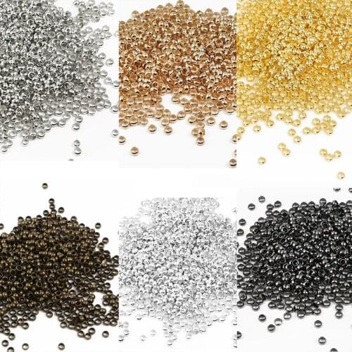 7 Color 2MM Metal Beads, Jewelry Accessories, DIY Positioning Beaded Bracelet Material Wholesale