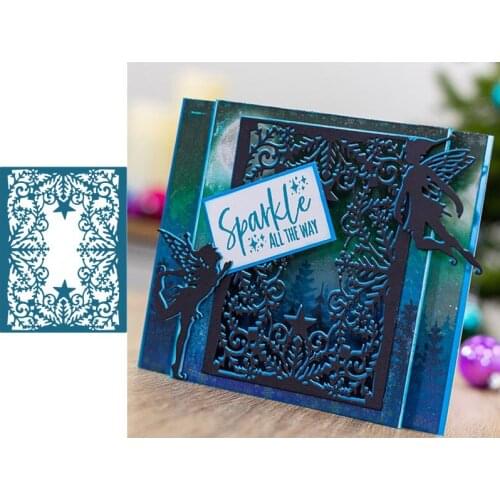 Metal Cutting Dies Rectangle Snowflake Pattern Star Frame Scrapbooking Album Paper DIY Cards Crafts Embossing Die Cuts New 2019