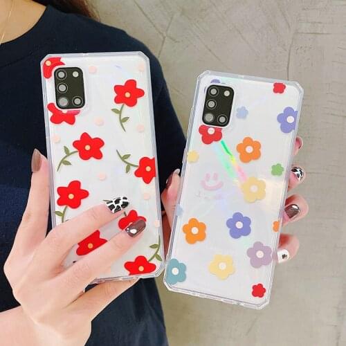 Cartoon Colorful Flowers Case For Samsung A10 A31 A50 A52 A72 A12 A20 A51 A70 A71 S20 S21 Plus Ultra A21S A42 A82 A81 S20FE Case