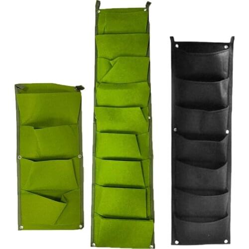 4 7 9 Pockets Green Plant wall hanging Grow Bags growing pots Vertical Garden Vegetable flower Planter Growth fabric bags