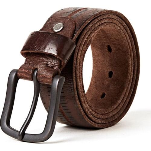 560 New Fashion cowhide Leather Belt Alloy Buckle Man Belts Genuine Leather Belt