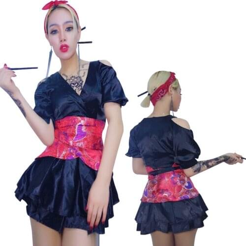 New Sexy Female Singer Outfit Red Shiny Jazz Dance Wear Dj Nightclub Dress Costume Women Stage Costumes For Singers Dance
