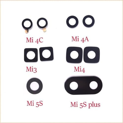 10pcs Glass material back rear camera lens with sticker for Xiaomi Mi3 Mi4/ Mi4A Mi4C Mi5/ Mi 5S Mi5S plus