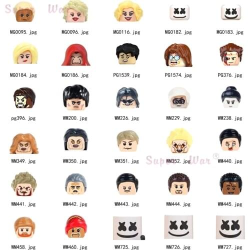Single Famous Person Paper Popular House DJ Singer Bands Figures Head accessories Building Blocks toys for children Series-125