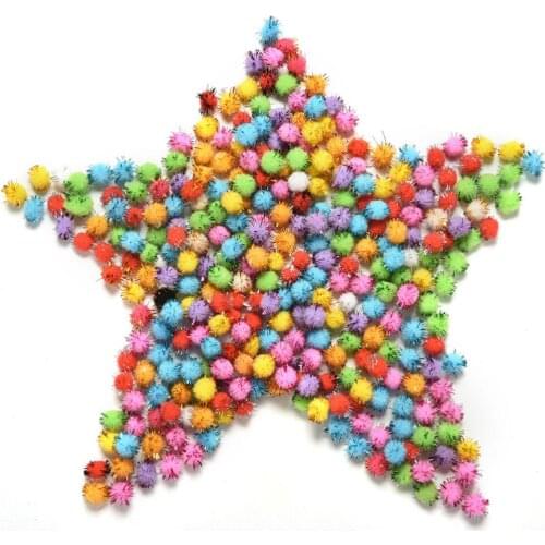 Mix Color Babies DIY Puzzles Round Fluffy Pom Poms Puzzle Ball Toy Child Craft Toys for Kids 10mm 900-1000pcs