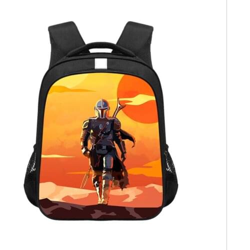 16 inch new popular American drama Mandalorian students' schoolbag high capacity polyester childrens backpack