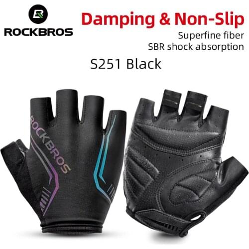ROCKBROS Cycling Gloves Half-finger Summer Men Women Road Mountain Bike Sports Anti-slip Breathable Reflective Shockproof Gloves