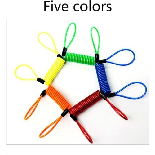150 Cm Motorcycle Theft Protection Motorcycle Anti Theft Reminder Accessories Luggage Bag Lock Bicycle Safety Rope Coil Spring