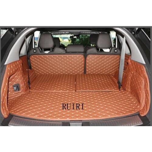 High quality! Special trunk mats for Acura MDX 7 seats 2018-2013 waterproof boot carpets cargo liner for MDX 2015,Free shipping