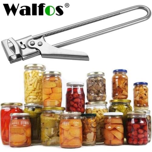 WALFOSProfessional Portable Adjustable Manual Stainless Steel Jar Lid Opener Gripper Can Opener Kitchen Supplies Accessories