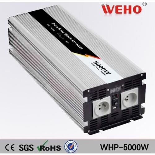 WHP-5000-)5000W DC 12V 24V 48V to AC 110V 220V off grid pure sine wave 5000W power inverter solar