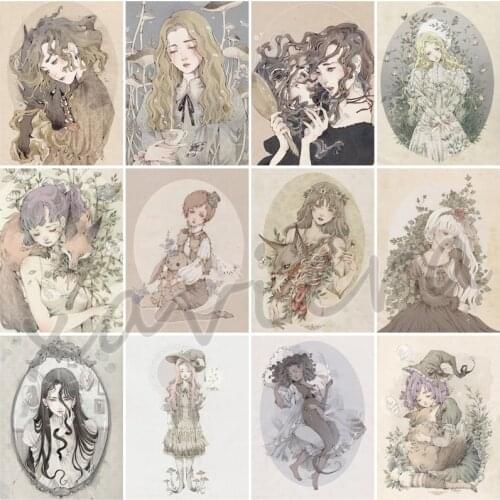 Xaviera New 5D Diy Diamond Painting Illustration Cartoon Girl Portrait Full Square/round Drill Mosaic Embroiderey Handmade Gift