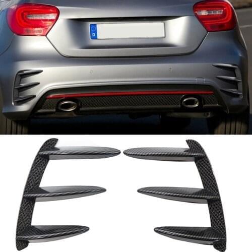 Rear Bumper Side Vent Canards Inserts Spoiler Air Vent ABS Rear Replacement for Mercedes Benz W176 A250 A260 A45 AMG