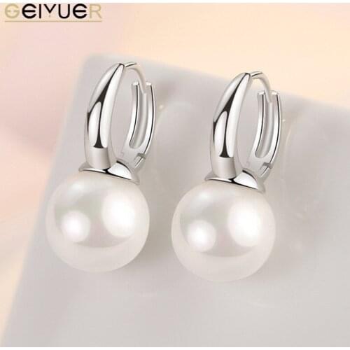 925 Sterling Silver Pearl Earrings for Women Retro Drop Ear Studs Pendant Fashion Trend Ear Jewelry Bridal Accessories 2021 New