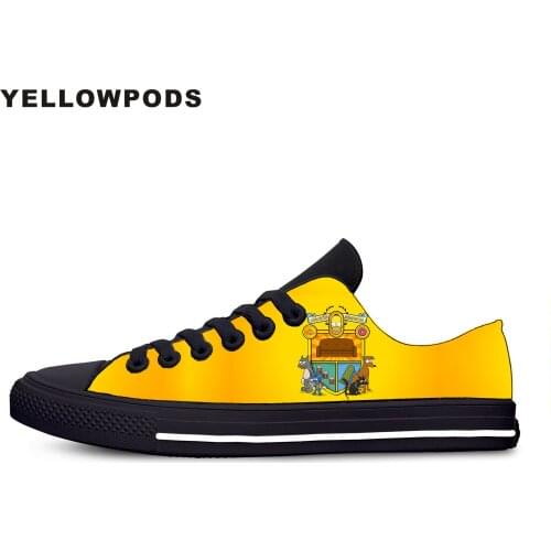 Womens Shoes The Simp-sons Cartoon Movie Hot Cool Women Platform Shoes Woman Lady Flats Fall Casual Black White Shoes