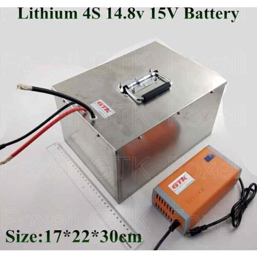 14.8V 100AH lithium Cells 15v Deep cycle 100A BMS discharge power li-ion Battery Pack for Boat Motor Solar wind Energy Yacht EV
