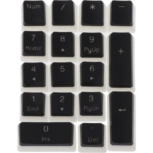 17 Key RGB Top Printed PBT Shot Backlit Keycap for cherry MX Switches Mechanical Keyboard Numpad