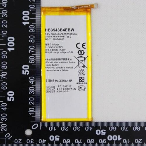 5pcs/lot 2460mAh/2530mAh HB3543B4EBW Battery For Huawei Ascend P7 L00 L05 L07 L09 L10 Phone Battery Replacement