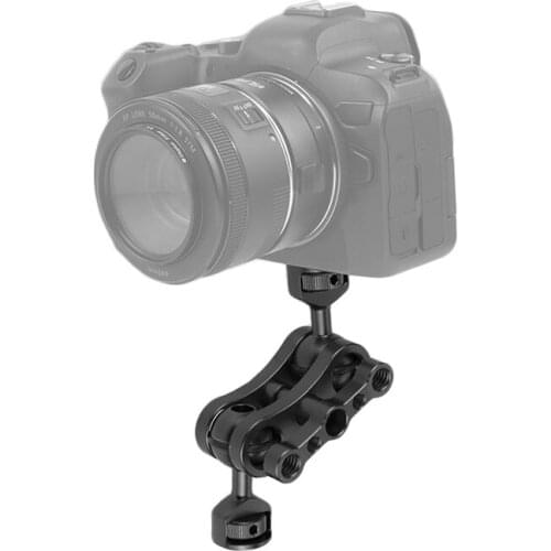 Dual Ball Head Magic Arm Mount Adapter 1/4'' Screw 3/8 Mount Light Field Monitor Camera Stand Bracket Adapter for Gopro