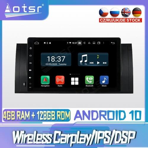 Android 10 PX6 128G For BMW M5 E39 X5 E53 1995 2007 Carplay DVD GPS Navigation Auto Radio Stereo Multimedia Player HeadUnit 2din