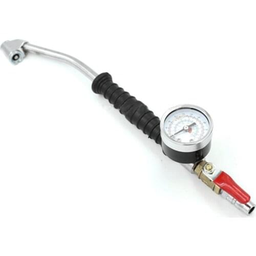 Car Truck Air Pressure Inflator Gauge Vehicle Manometer Tyre Pressure Tester Tire Repair Tools-Lengthen Gas nozzle
