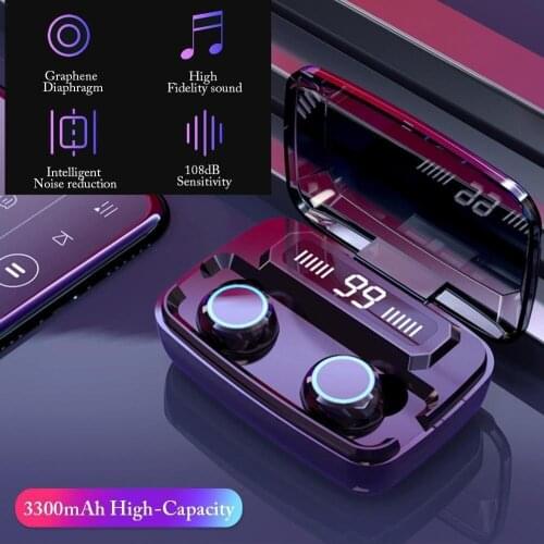 Ture TWS M11 Wireless Earbuds Bluetooth Earphone Fingerprint Touch Handsfree with Charging Box V5.0 Wireless Bluetooth Headset