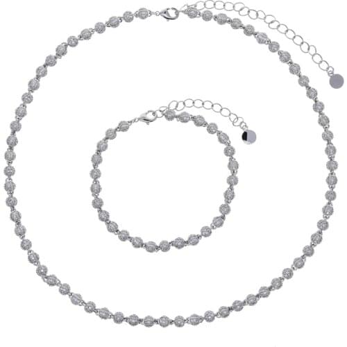 European and American Trend Gold Silver Color Bracelet for Women 4mm Small Bead ball Charm tennis chain Bracelet wholesale