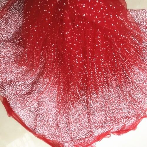 GLace 3Y/lot New bronzed mesh fabric for wedding dress sequins fabric wedding decoration mesh lace fabric TX778