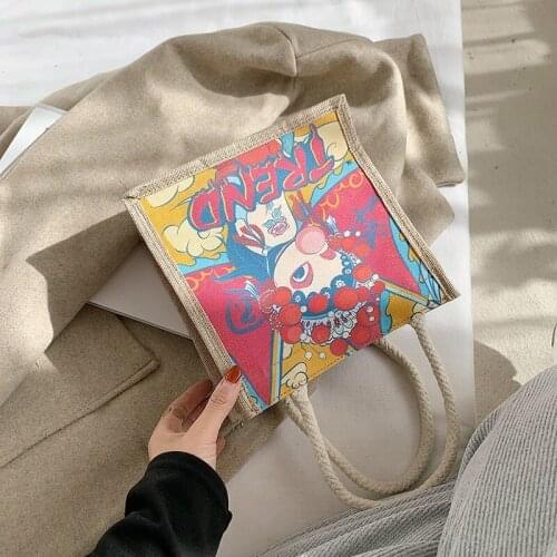 Chinese Style Canvas Women Bags 2020 New Retro Handbag Personality Creative Hand Bag Three-dimensional Zipper Small Square Bag