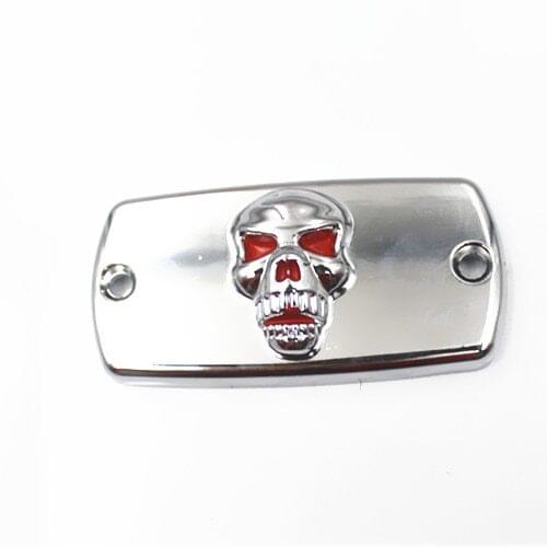 Chrome Red Skull Front Brake Fluid Cap Motorcycle For Honda VT1100C Shadow RS 750 VTX1300C VTX1800C C1