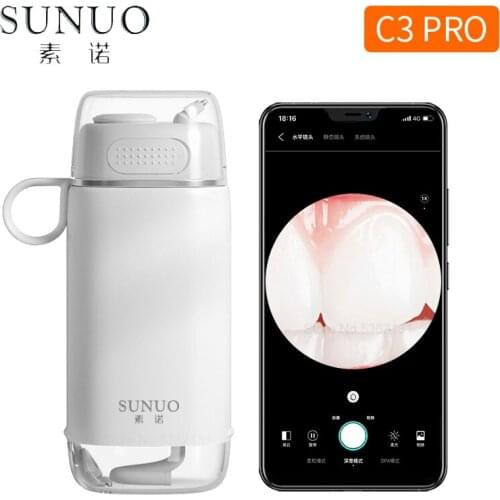 SUNUO C3 Pro Intelligent Visual Oral Irrigator 500W HD Endoscope Camera Stepless Adjustment Water Flosser Dental Teeth Cleaner