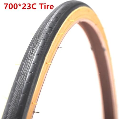 Retro Bicycle Tires Wear-resistant Non-slip 700C Road Bike 23C Ultralight 430g Racing Fixed Gear Fixie Tyres Yellow Side 110PSI