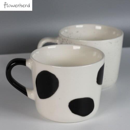 Sesame Dot Ceramic Mug Coffee Mug Tea Cup Cow Cup Water Cup Milk Cup Coffee Cup Coffeeware