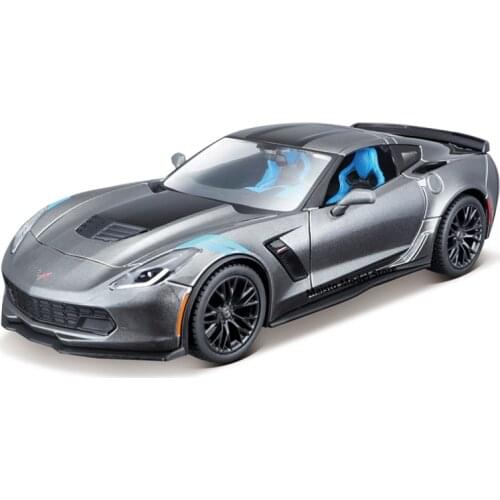 Maisto 1:24 2017 Corvette Grand Sport Assemble Model kits Assembly line die-cast precision model car Model collection gift