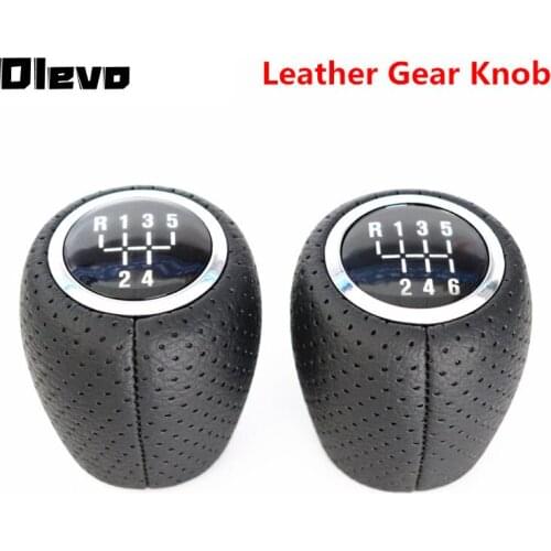 Leather 56Speed MT Gear Shift Knob for Chevrolet Chevy Cruze 2008-2012 Auto Car Gearshift Shifter Headball Arm Pen Hole Gearknob
