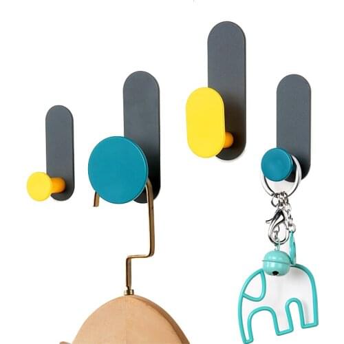 Adhesive Hooks Heavy Duty Wall Hooks Waterproof Carbon Steel Hooks for Hanging Coat Hat Towel Robe Hook Rack Wall Mount Bathroom