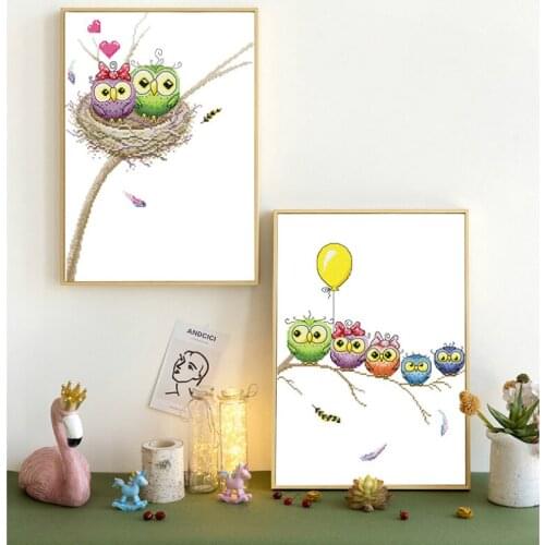 Punto de cruz bordado kit completo Cute cartoon anime toy animal pattern Creative birthday gifts for kids all for cross-stitch