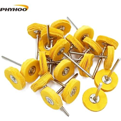 PHYHOO Polishing Buffing Wheel Buffs Set Fits Rotary Tools Accessories 2.35 mm Mandrel 20 Pieces